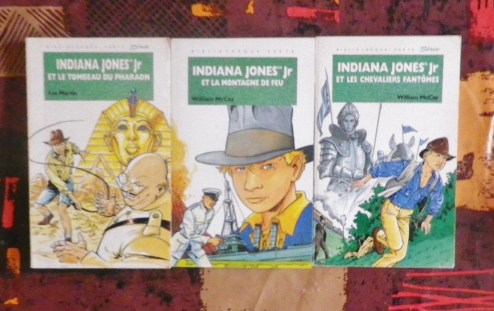 LOT DE 3 INDIANA JONES JR BIBLIO VERTE SOUPLE (ou � l'unit�) 3 Attainville (95)