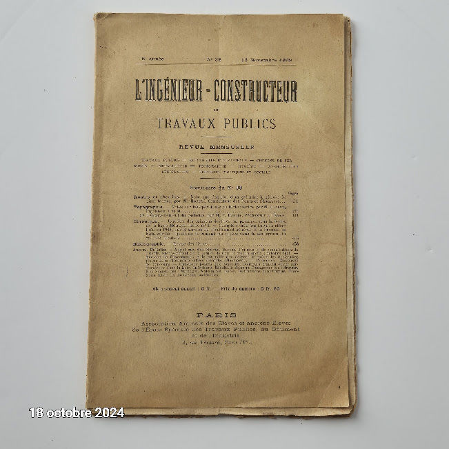 L'ing�nieur constructeur de travaux publics, novembre 1909, 8 Saumur (49)