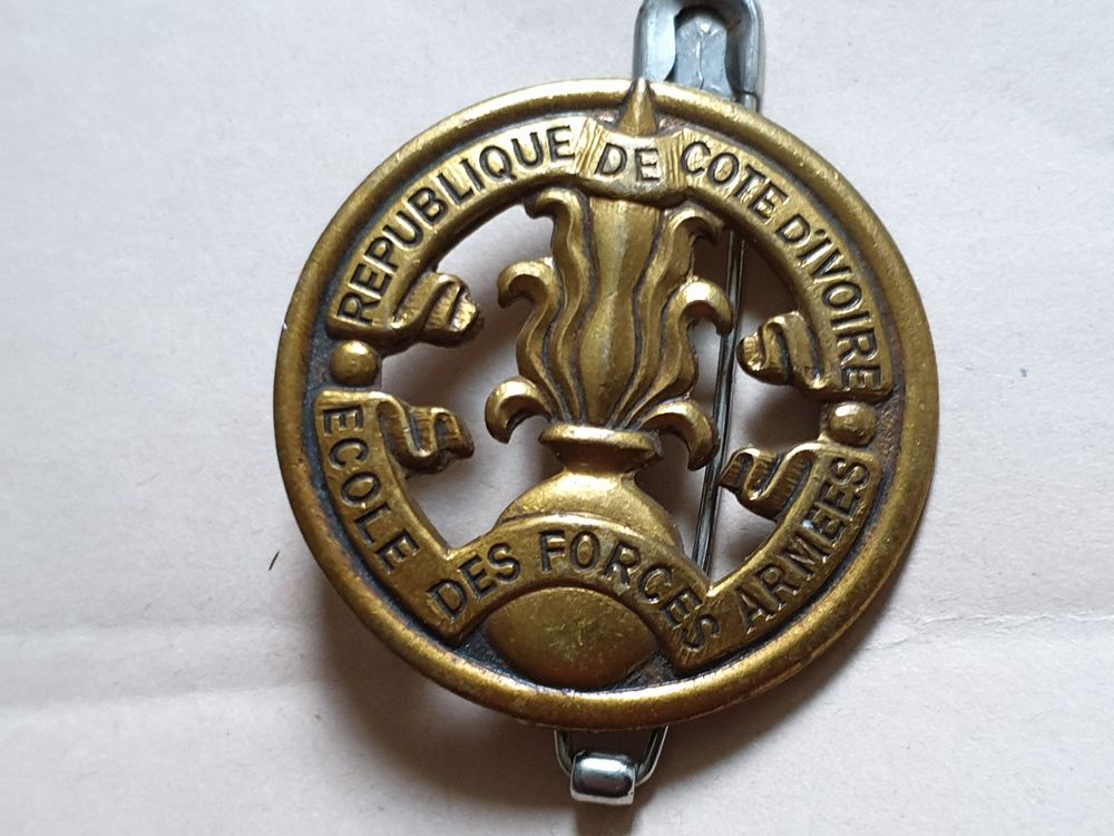 Insigne de beret de la cote d'ivoire force arm�es 25 Bordeaux (33)