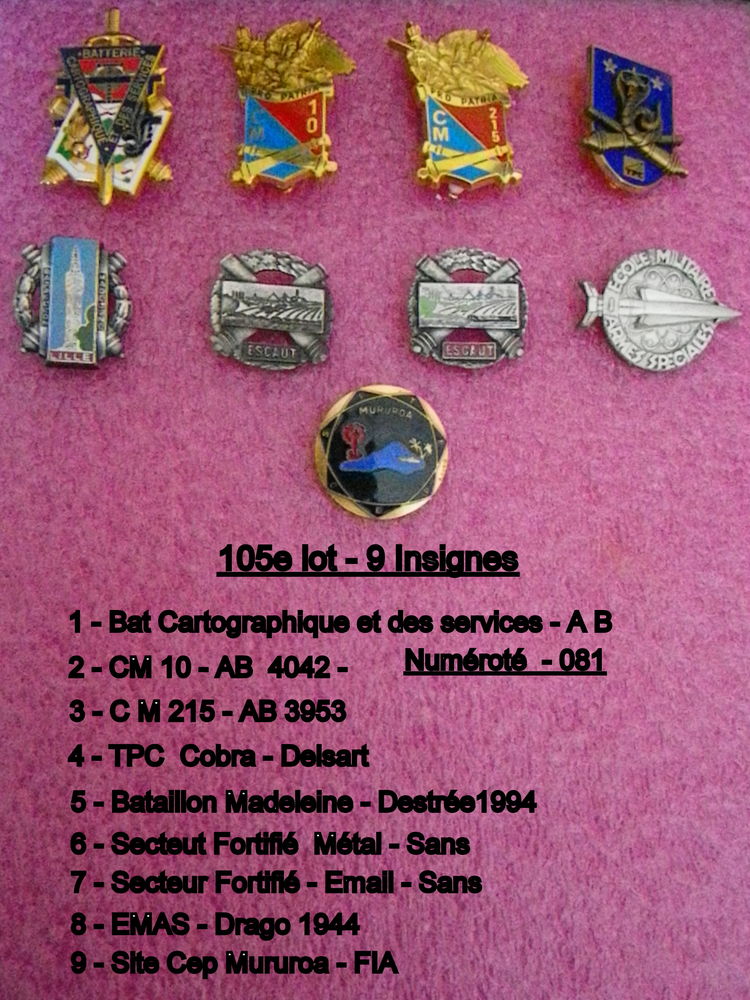 insignes militaires 0 Dunkerque (59)