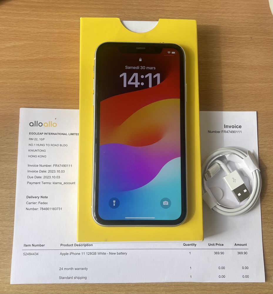 IPhone 11, 128Gb, Argent 295 Ponchon (60)