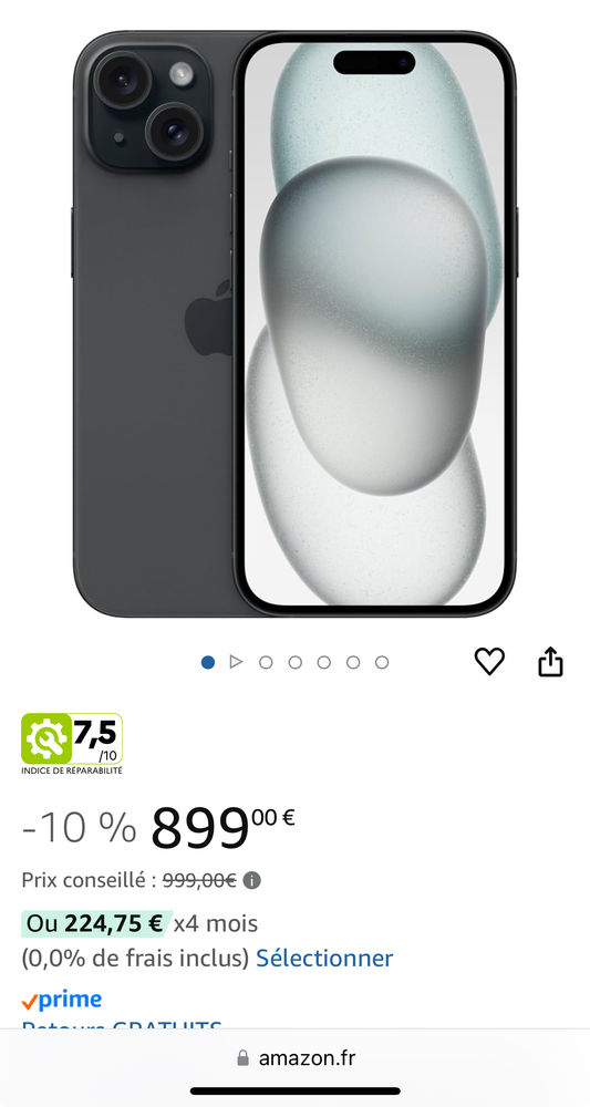 IPhone 15 256G neuf 600 Br�tigny-sur-Orge (91)