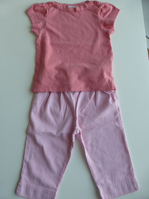 JACADI ensemble pantalon ray� et tee-shirt rose 2 ans 10 Rueil-Malmaison (92)
