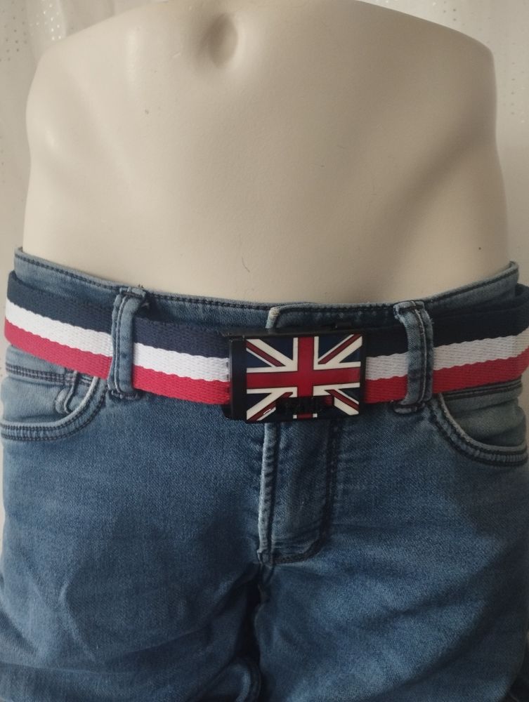 jamais port�, ceinture union jack style qualit� boucle m�tal drapeau England 15 Cartigny (80)