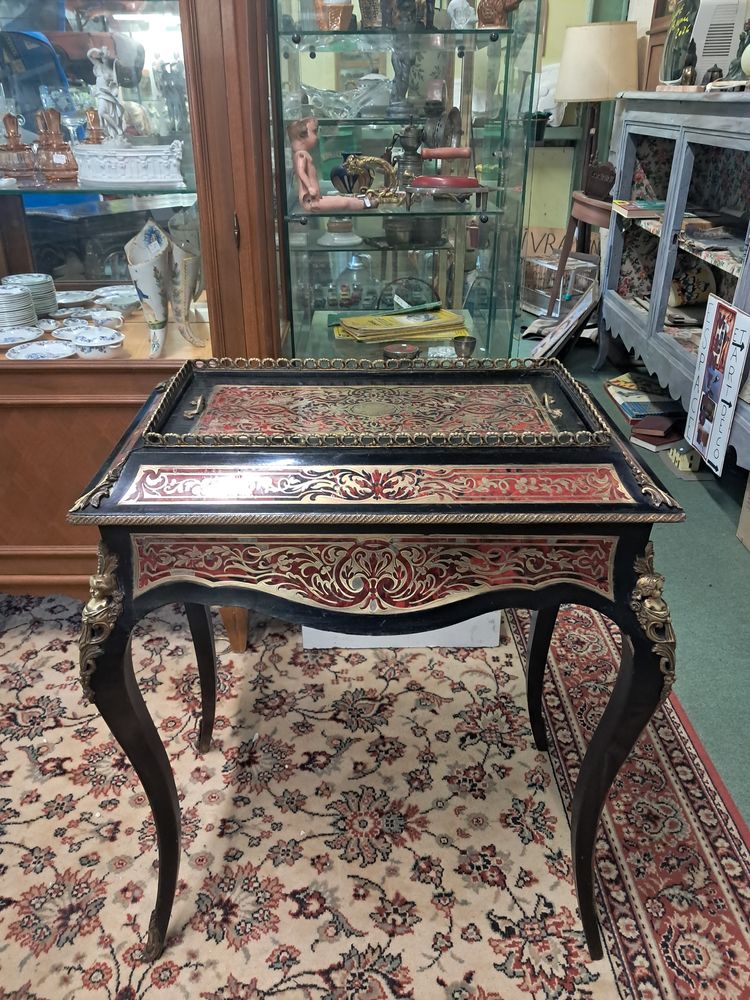 Jardini�re en bois Napol�on, marqueterie Boulle 550 Ch�teau-l'�v�que (24)