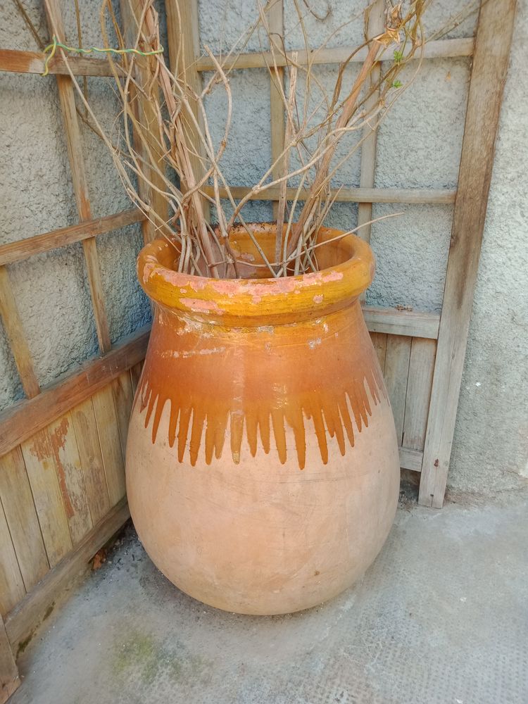 Jarre ancienne en Terre cuite 3 estampille 259 Nice (06)