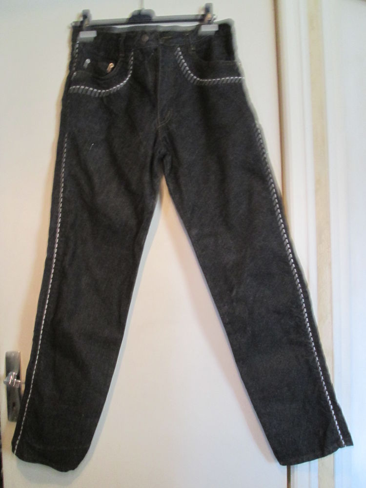 Jean femme  Vintage  noir chin� ,T 42 , two wings original j 15 Goussainville (95)