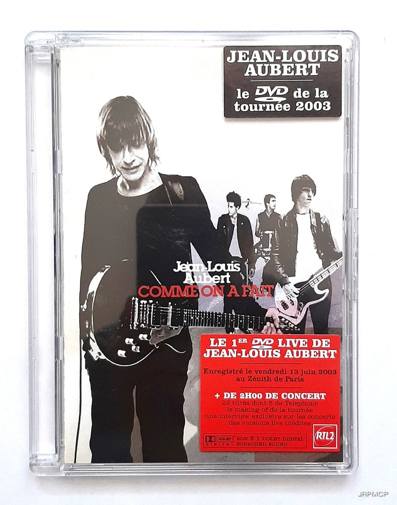 Jean-Louis Aubert ? DVD Live Concert Z�nith Paris 4 Fontenay-sous-Bois (94)