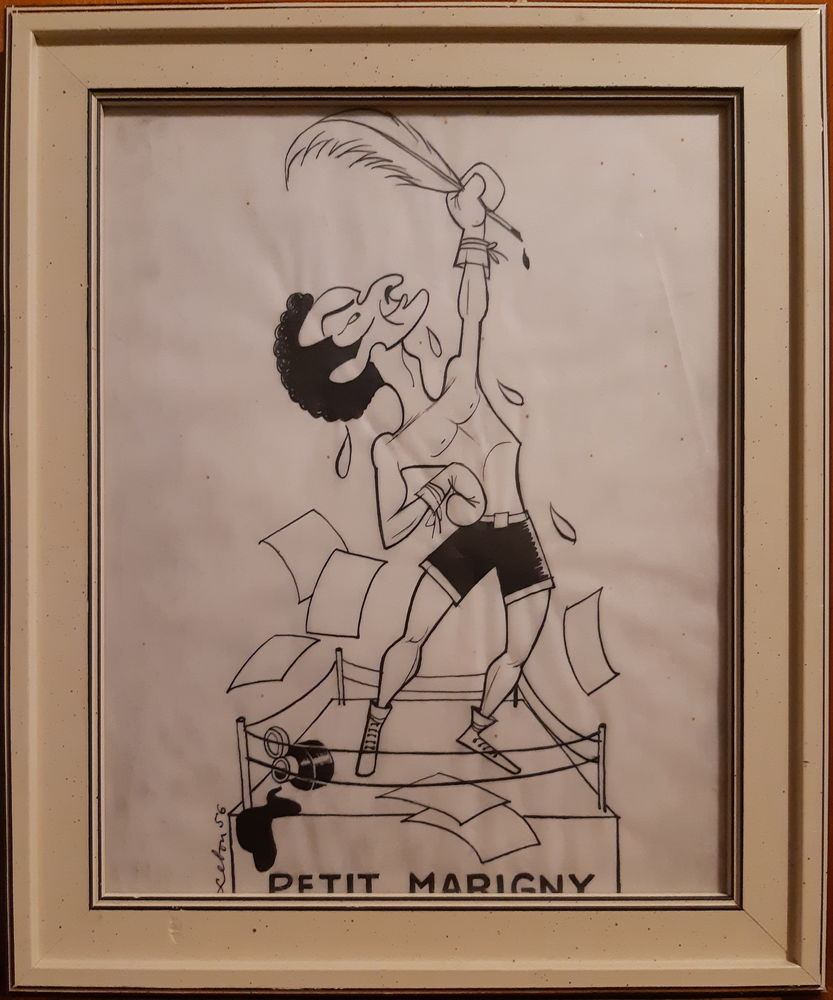 Jean-Louis BARRAULT par Andr� LEBON - dessin original encadr 200 Asni�res-sur-Seine (92)