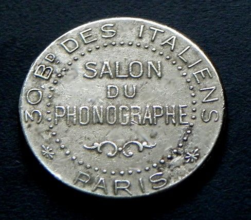 JETON ( rare ) du SALON du PHONOGRAPHE ann�e 1930 10 Albi (81)