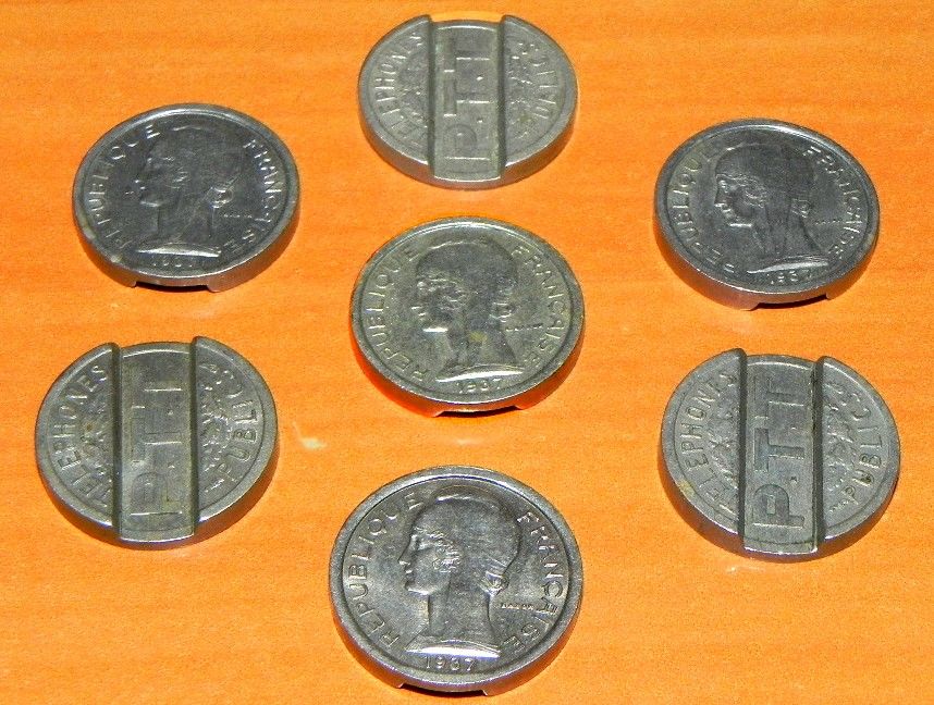 LOT de 7 jetons PTT 1937 10 Albi (81)