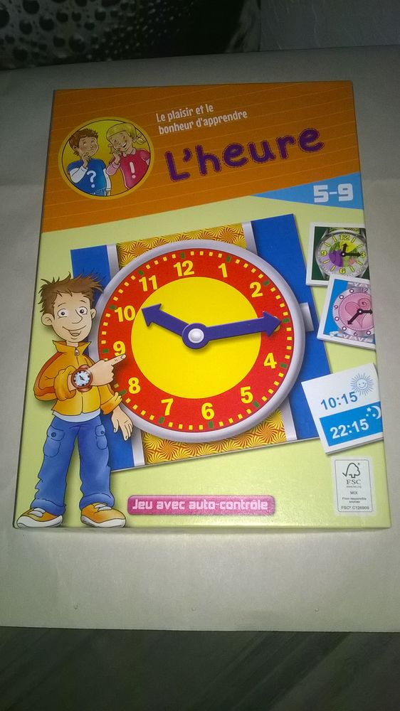 Jeux le plaisir et le bonheur d'apprendre l'heure 15 Talange (57)