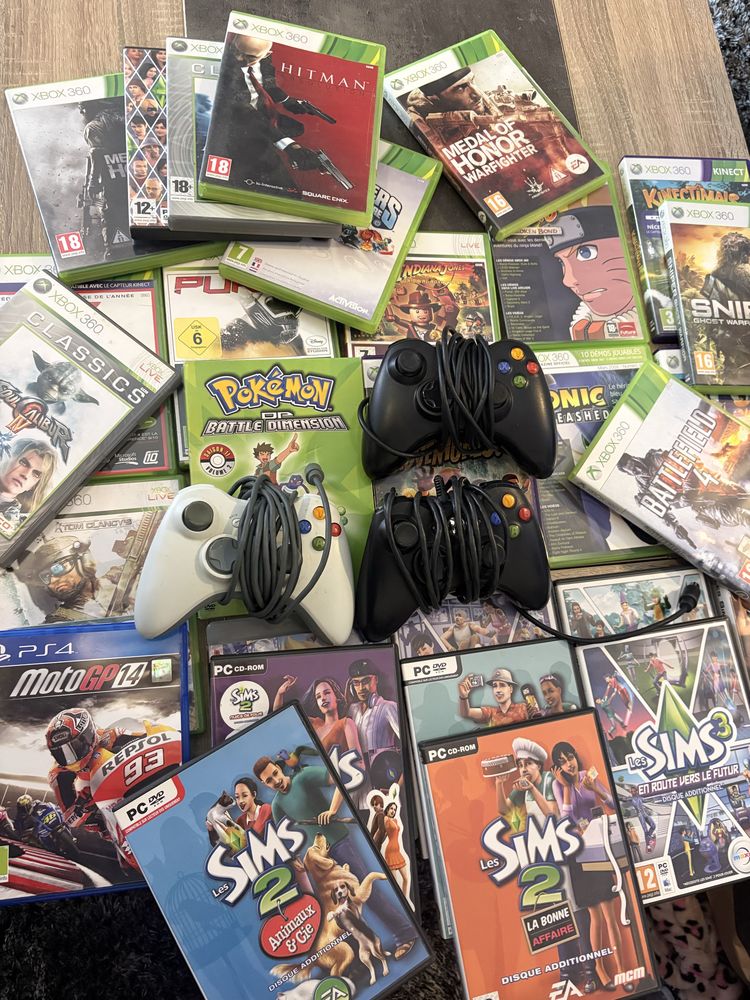 Lot de jeux vid�o + 3 manettes Xbox 360 59 Libourne (33)