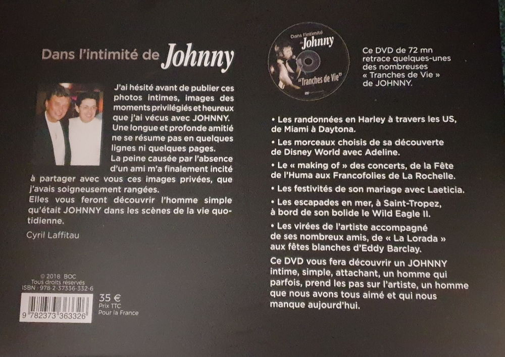 JOHNNY DANS SON INTIMITE (Livre + Photos + CD de 72mn)
0 Louey (65)