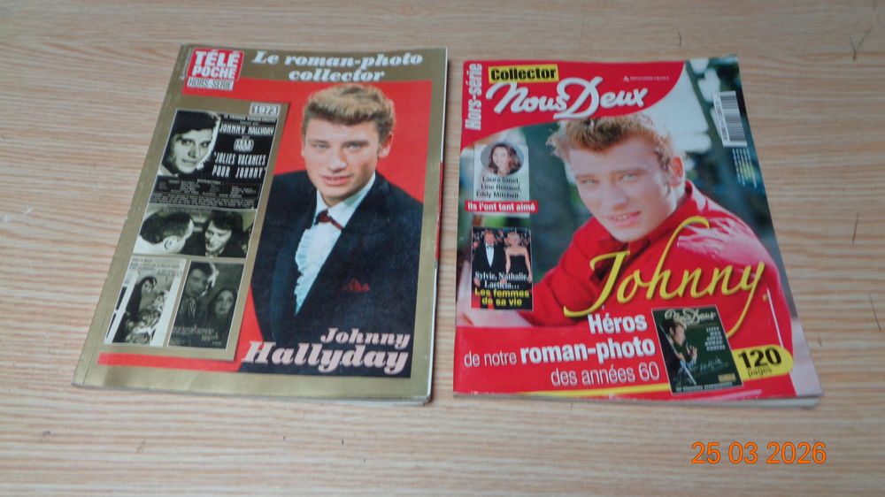 JOHNNY HALLYDAY DEUX ROMAN PHOTOS COLLECTOR 25 L'Isle-Jourdain (32)