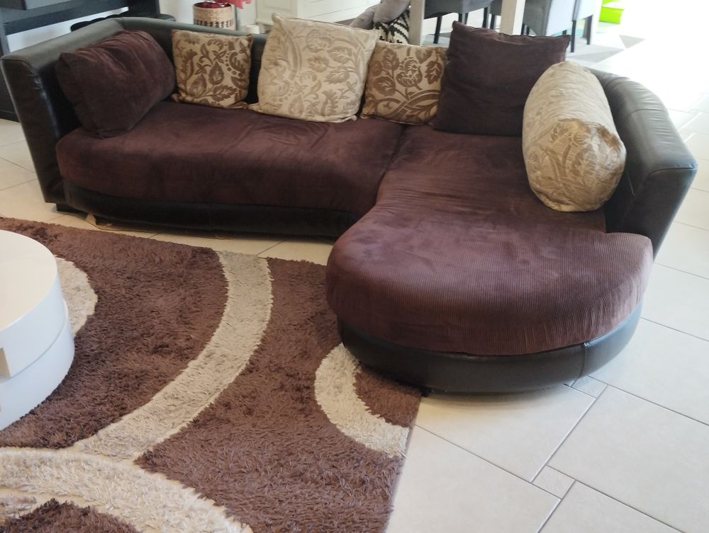 Joli Canap� d'angle confortable bois et Chiffons 500 Gauchy (02)