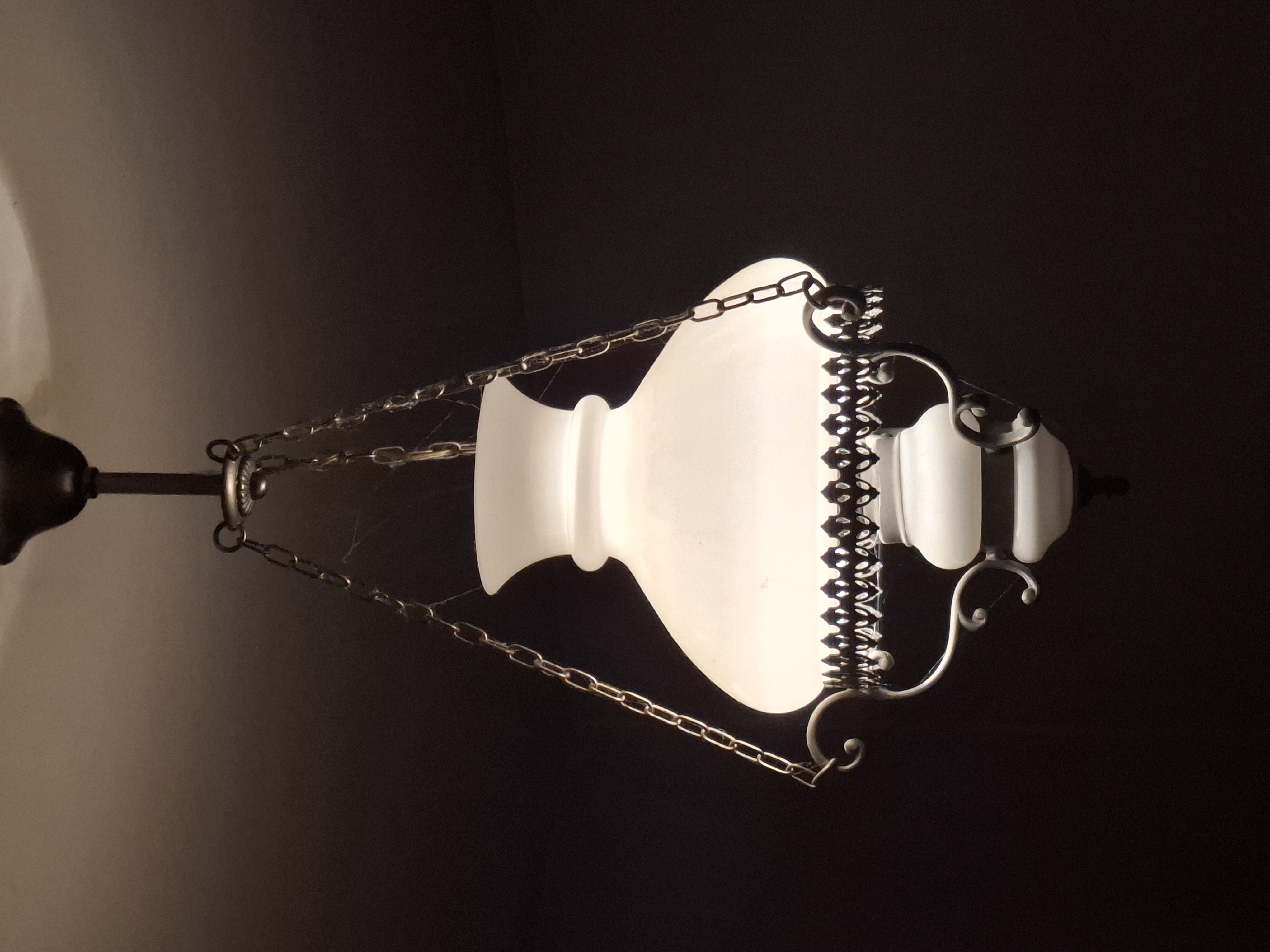 Joli lustre abas jour en verre 25 Le Mans (72)