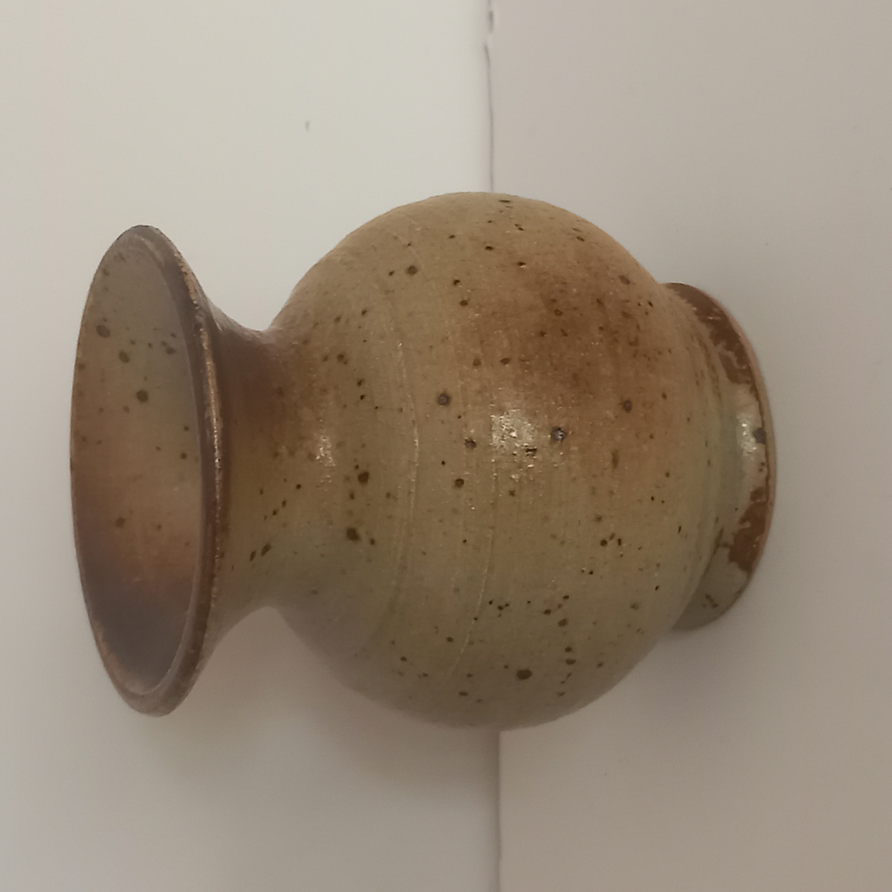 Joli petit vase en gr�s cuit verniss�e artisanal 9 Saumur (49)