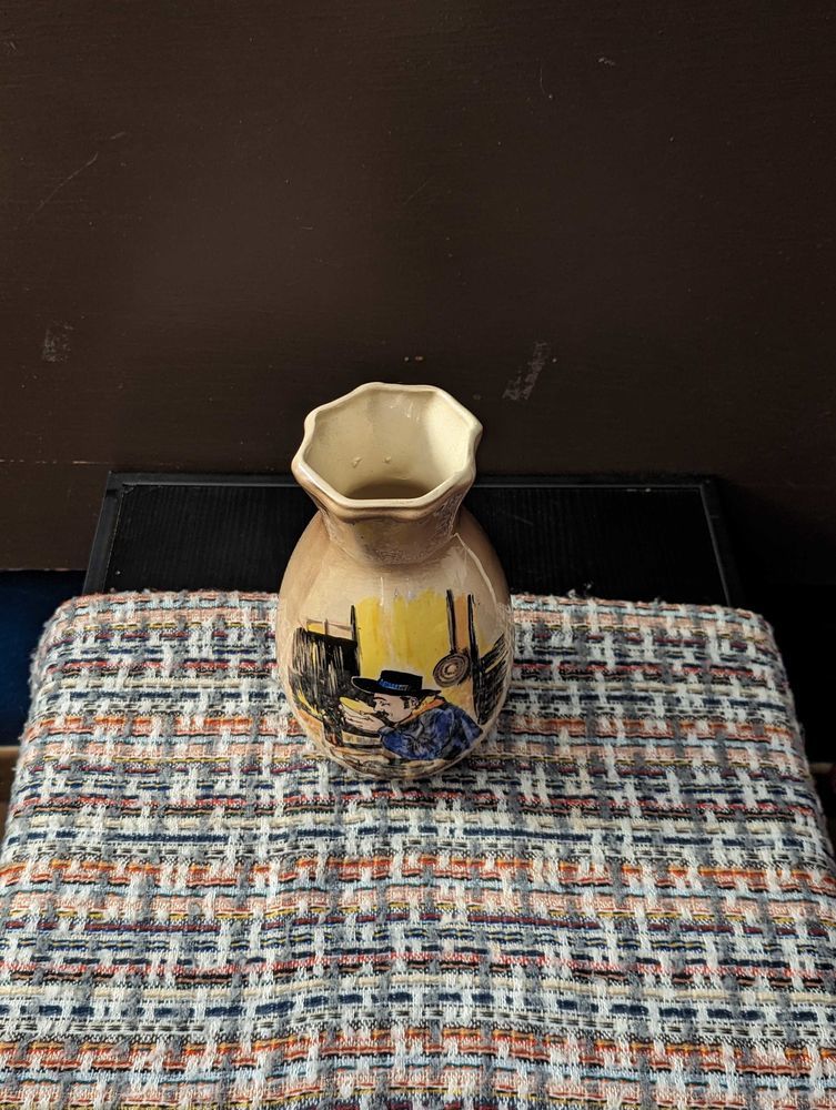Joli vase vintage avec sc�ne peinte �   la main 10 Strasbourg (67)