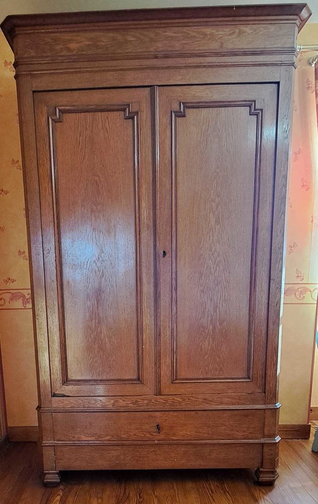 Jolie armoire en ch�ne massif 185 Rots (14)
