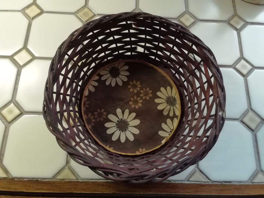 Jolie corbeille ronde rustique en osier ann�e 70 10 Noyelles-l�s-Vermelles (62)