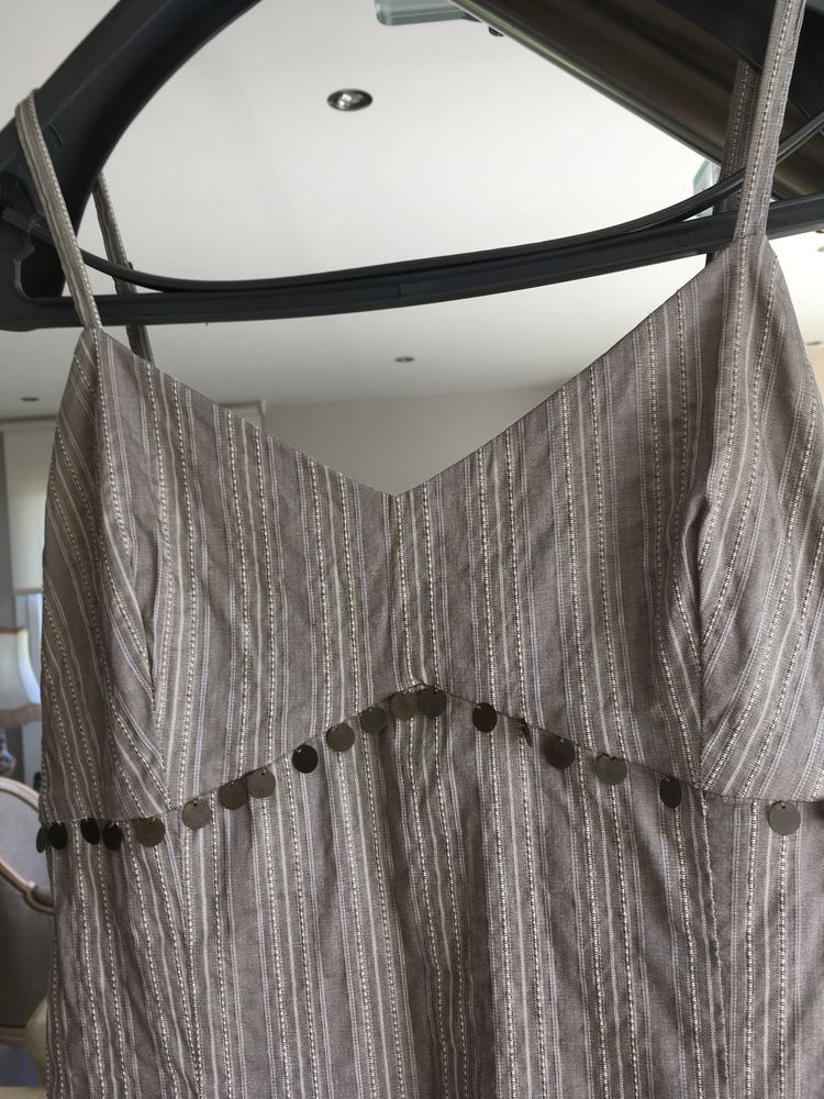 jolie robe d'�t� de marque 1.2.3 T. 40 belle mati�re moir�e 25 �taples (62)