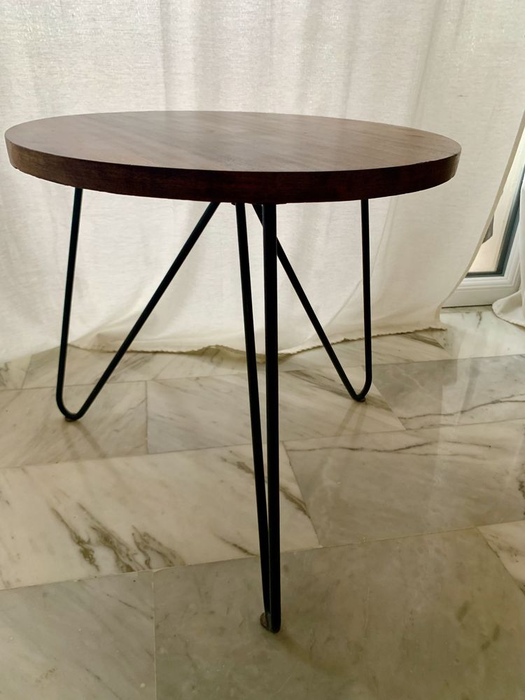Jolie table basse bois et fer forg� 55 Nice (06)