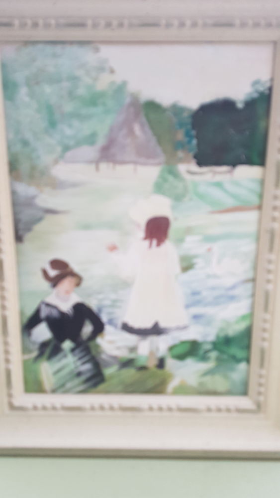 Jolie tableau de peinture sur soie 15 Auneau (28)