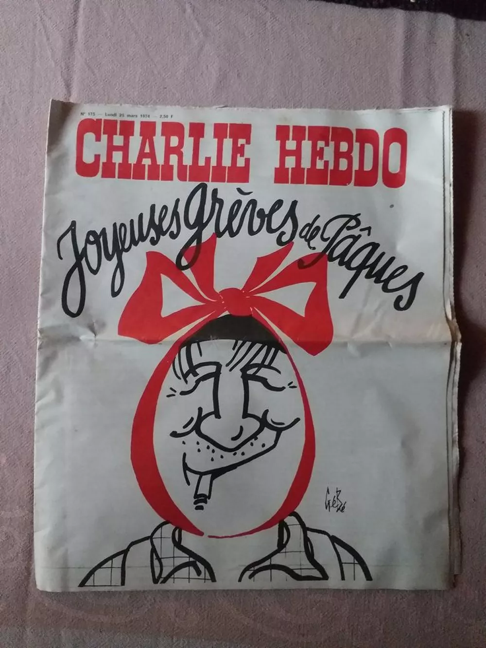 JOURNAL CHARLIE HEBDO N� 175 ANNEE 1974 3 Chaumont (52)