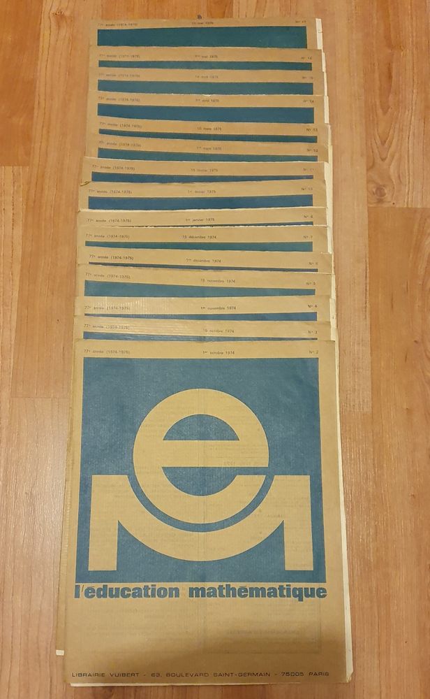 Journal l �ducation math�matique
- 77eme ann�e 37 Les Moli�res (91)