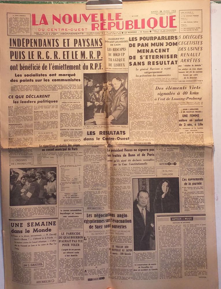 Journal , la Nouvelle R�publique du Centre Ouest , 28 juin 12 Tours (37)