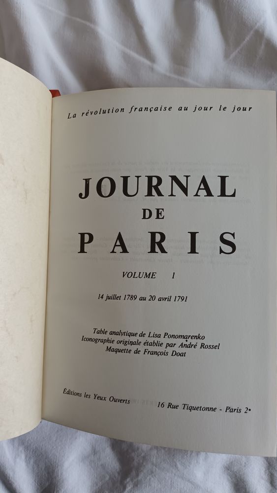 LE JOURNAL DE PARIS r�volution fran�aise 150 Chevigny-Saint-Sauveur (21)