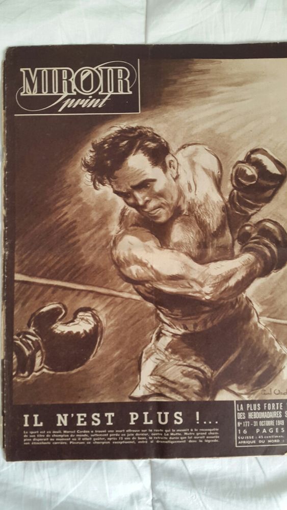 JOURNAUX DE BOXE .M.CERDAN. 60 Marseille 2 (13)