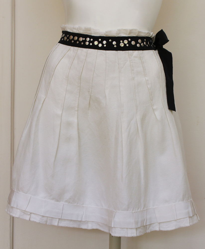 Jupe lin blanc SONIA RYKIEL T.38 Fr 60 Issy-les-Moulineaux (92)