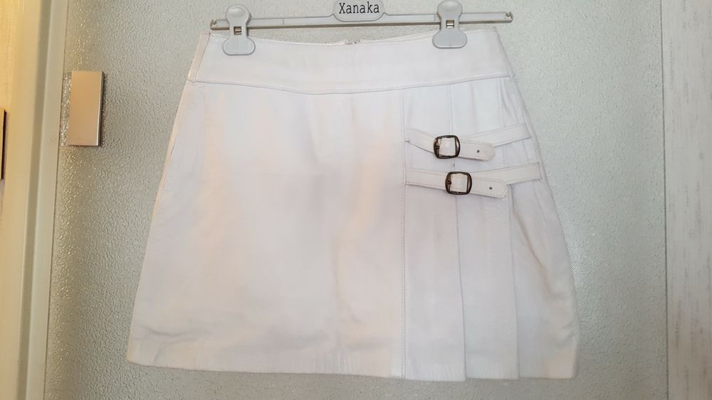 Jupe blanche en cuir peau d'agneau 25 Bordeaux (33)