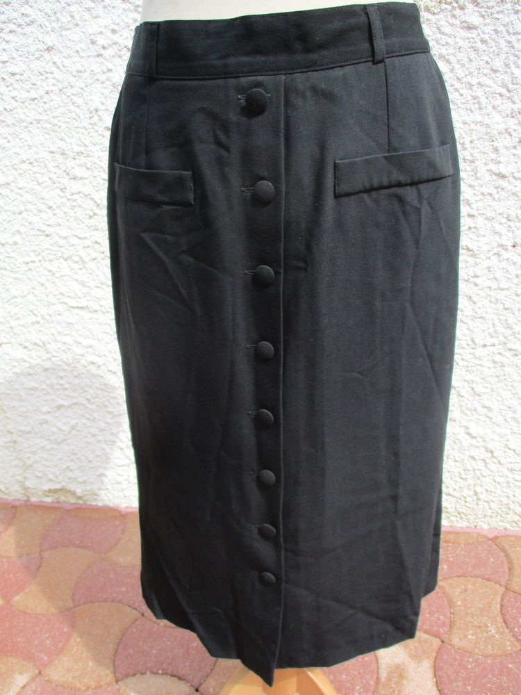 Jupe Droite Noire Made in France - Taille 44 - Vintage 6 La Fert�-Alais (91)