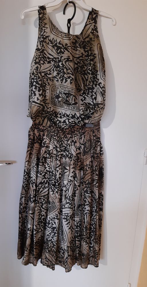 Jupe Longue & D�bardeur Soie Marron-Beige. 25 Le Vernois (39)