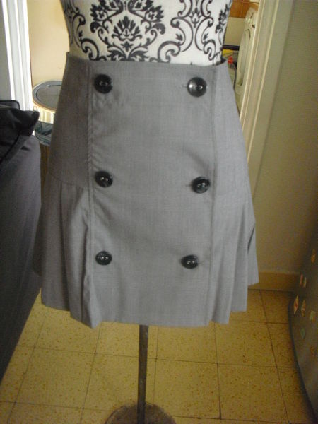 jupe portefeuille gris clair motifs NEUVE CAMAIEU TAILLE 34 10 Lyon 5 (69)