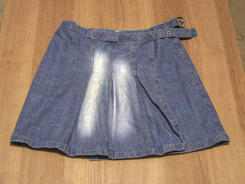 Jupe portefeuille en jeans, JENNYFER, Bleu et blanc, T. 36  8 Bagnolet (93)