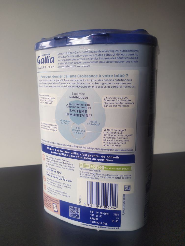 Lait en poudre Gallia callisma 3 8 �pernay (51)