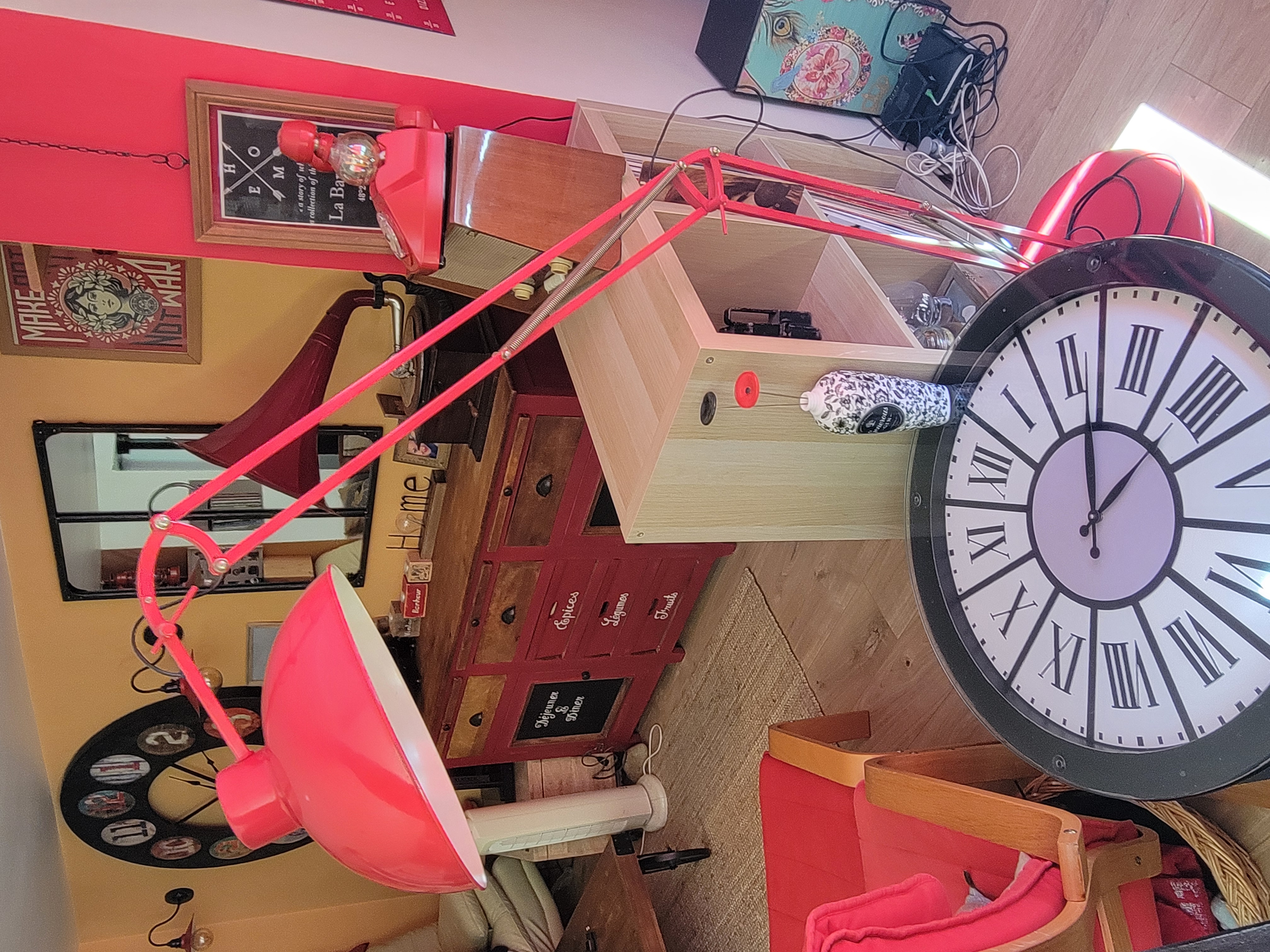 Lamapadaire m�tal rouge 45 Barr (67)