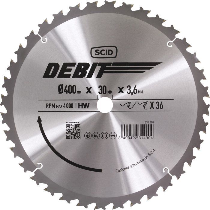 Lame scie circulaire type RBK � 400 mm x 3.6mm 36 dents 30 Saint-Zacharie (83)