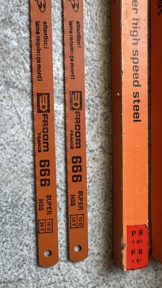 Lames de scies �            m�taux Facom 50 Figani�res (83)