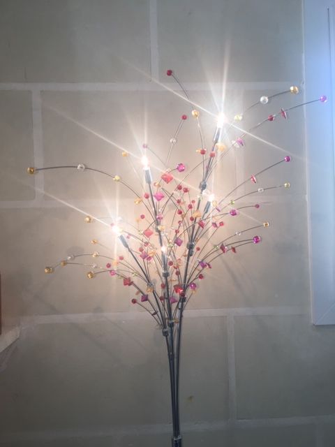 Lampadaire branches argent et perles multicolores 80 Jou�-l�s-Tours (37)
