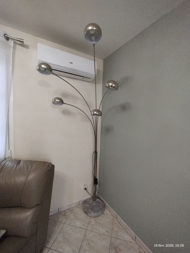 Lampadaire 5 branches chrom� 85 Mathay (25)