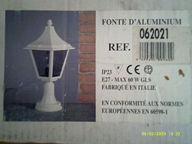 lampadaire d ext�rieur 60 Froideconche (70)