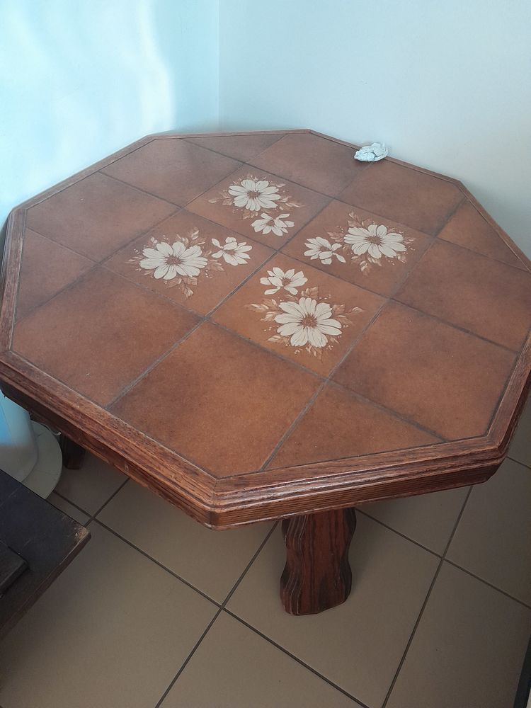 Lampadaire plus table basse en ch�ne carrel�e 60 Nomain (59)