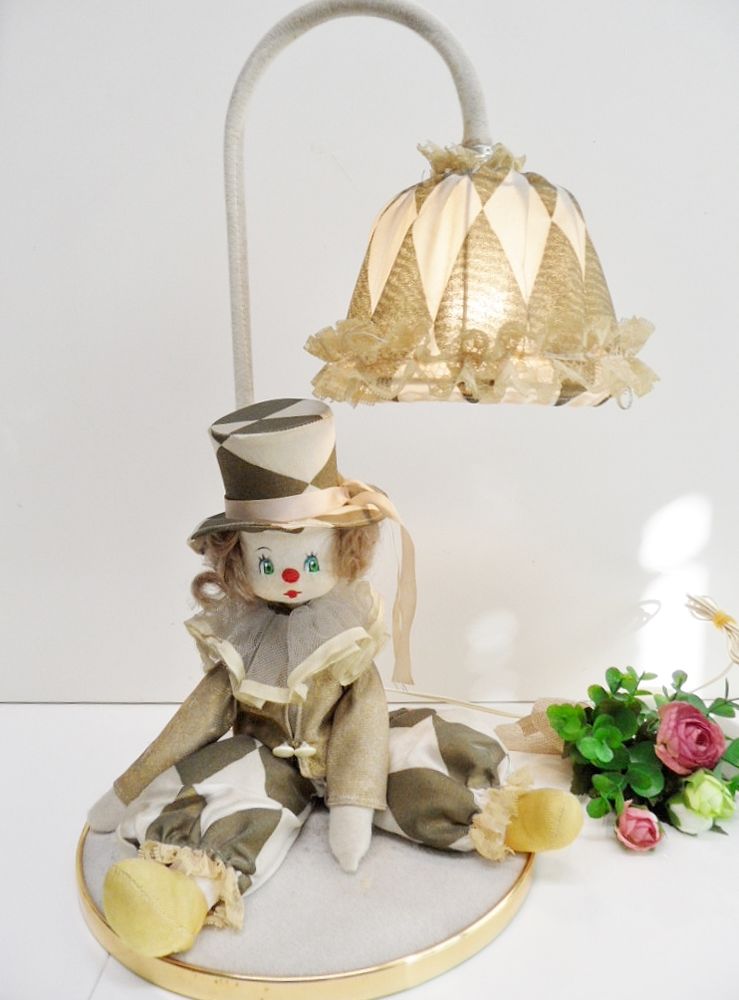 Rare Insolite Lampe Clown Ancienne Tbe Atypique Retro D9H2WEI