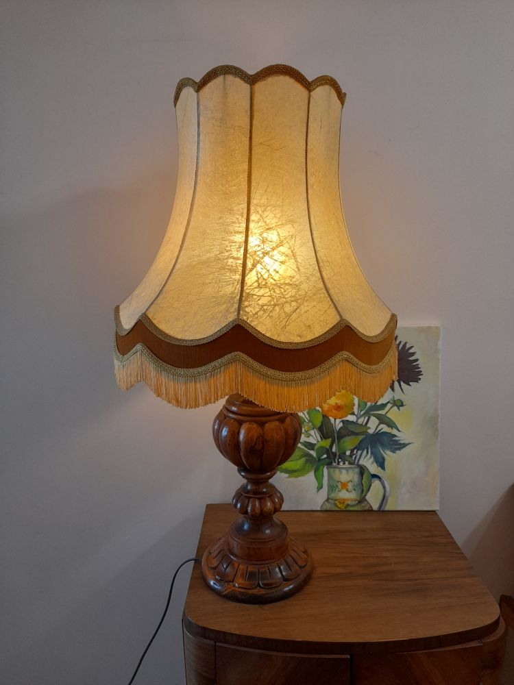 lampe artisanale en bois de poirier avec abat 150 Reims (51)