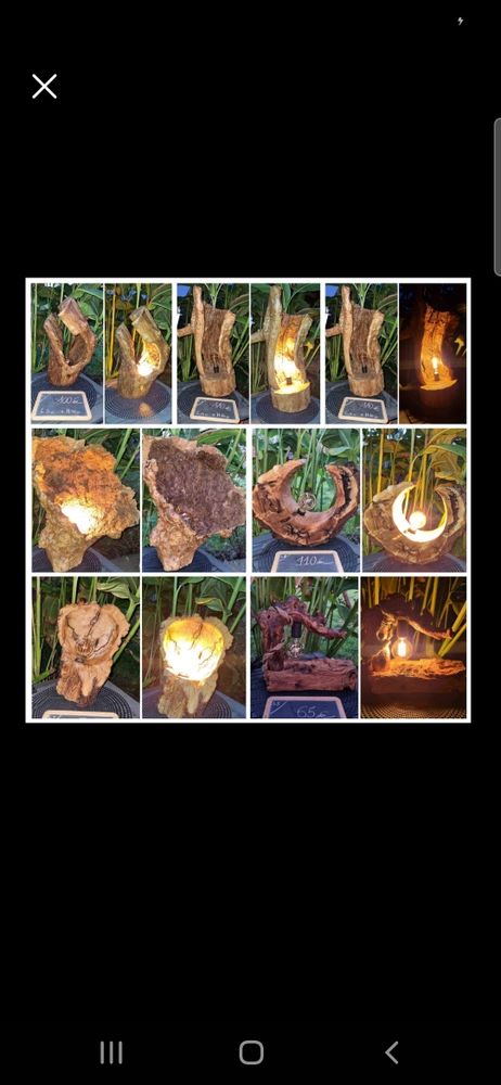 lampe artisanale fabrique par moi m�me ? 60 Chasnais (85)